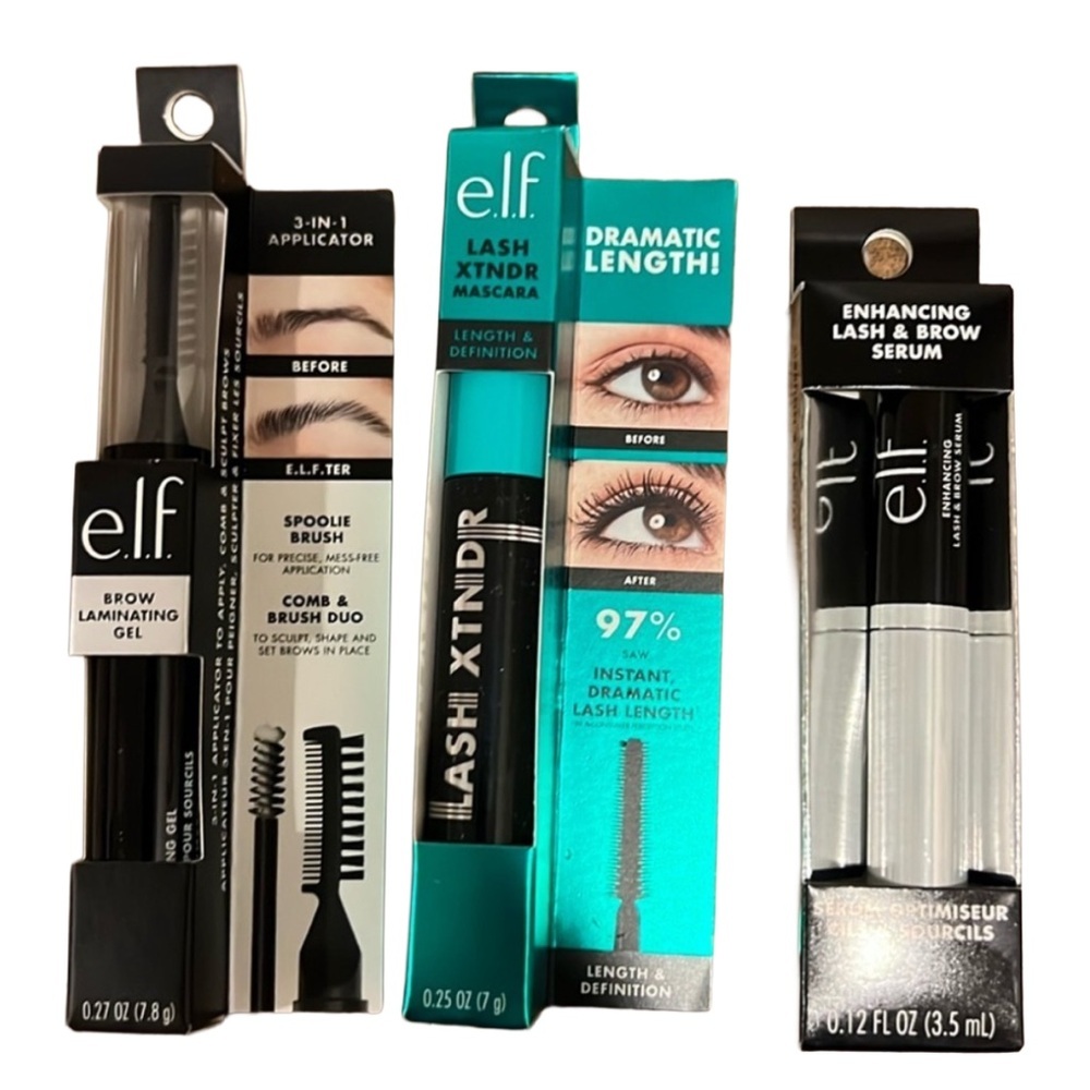 ELF cosmetic lash and brow, 3 piece bundle